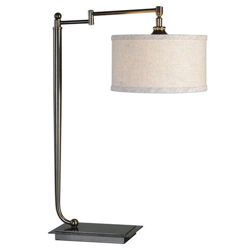 Lamine 26 inch 100 watt Dark Bronze Desk Lamp Portable Light