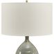 Moultrie 34.5 inch 150 watt Warm Gray Glaze and Antique Brass Table Lamp Portable Light