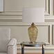 Rainer 25.5 inch 150 watt Olive and Amber Toned Glass and Antique Brass Table Lamp Portable Light