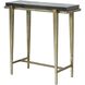 Preston 24.8 X 24 inch Antiqued Brass and Glass Accent Table