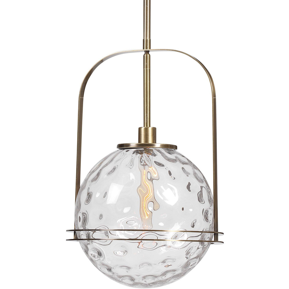 Mimas 1 Light 13 inch Antique Brass Pendant Ceiling Light