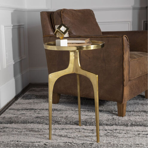 Kenna 25 X 16 inch Textured Soft Gold Accent Table