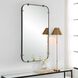 Pali 48 X 27 inch Black Iron and Antiqued Brushed Gold Mirror