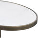 Jessenia 23 X 18 inch White Marble and Antiqued Brushed Gold Accent Table