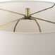 Aubrey 24.5 inch 150.00 watt Travertine and Antique Brass Table Lamp Portable Light