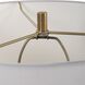 Sanctuary 35.25 inch 150.00 watt Greenish-Gray Glass with Brass and Crystal Table Lamp Portable Light