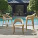 Kavali 38 inch Natural Honey and Oyster White Outdoor Counter Stool