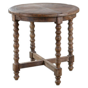 Samuelle 26 X 26 inch Natural Distressing and Graining End Table