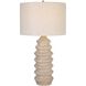 Uplift 30 inch 150 watt Bleached Wood and Nickel Table Lamp Portable Light