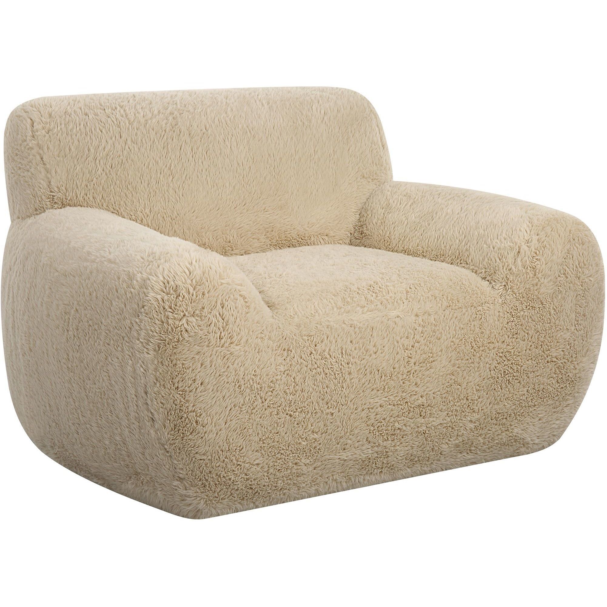 Abide Caramel Toned Faux Sheepskin Accent Chair