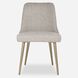 Bramwell Heathered Gray Polyester and Brushed Gold Dining Chair