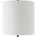 Hightower 38 inch 150.00 watt Satin Black and Black Marble with Antique Brass Buffet Lamp Portable Light