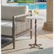 Calais 22 X 14 inch Antique Brass and White Marble Accent Table