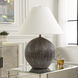 Sayre 25.5 inch 150 watt Rubbed Dark Brown with Black Accents Table Lamp Portable Light