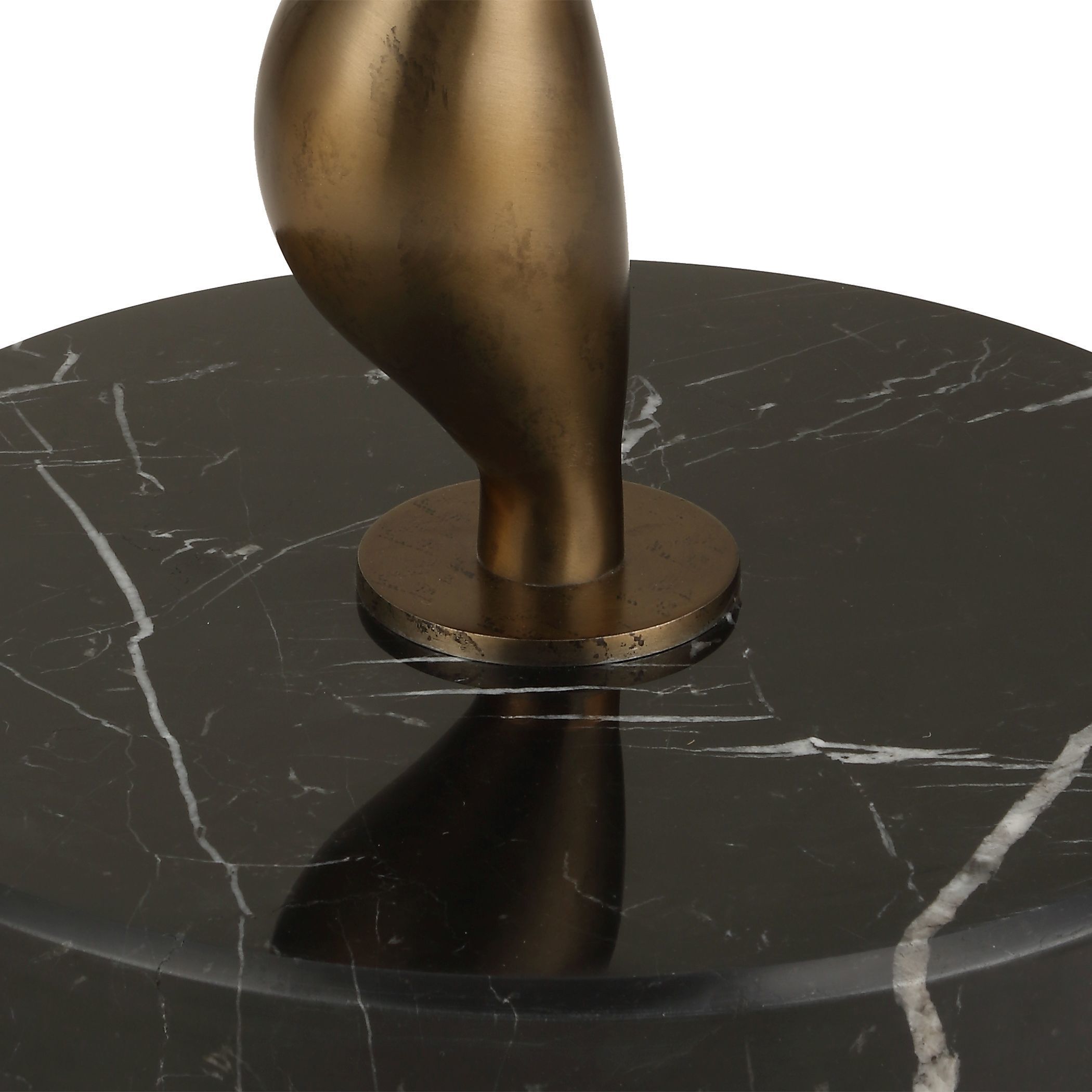 Remolino 65 inch 150.00 watt Warm Bronze and Black Marble Floor Lamp Portable Light