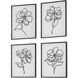 Bloom 20 X 16 inch Framed Prints, Set of 4