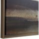 Splash Of Land Multi-Colored and Bronze Gold Framed Canvas