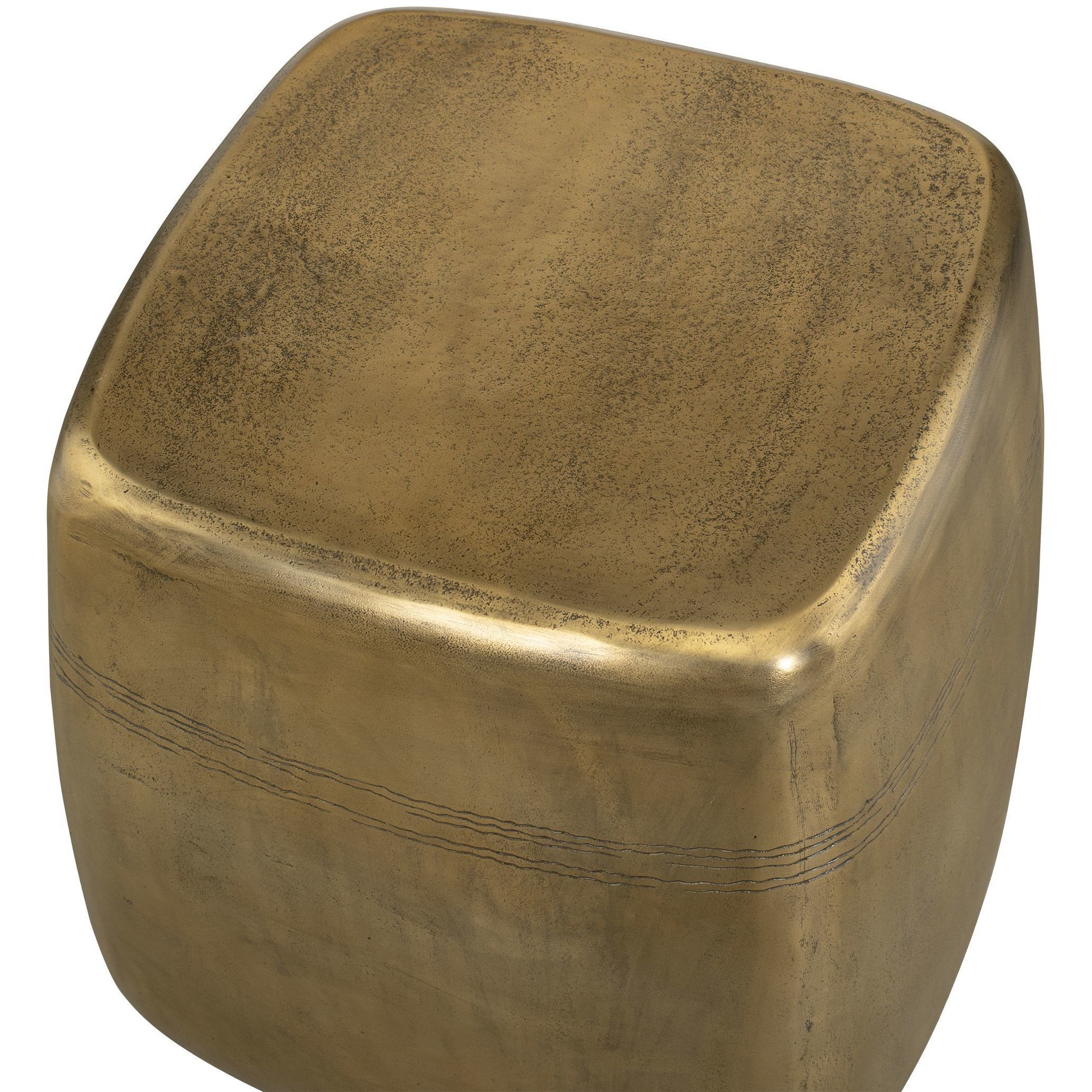 Saguaro 22 X 20 inch Aged Brass Indoor-Outdoor Side Table