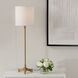 Lautoka 36 inch 100.00 watt Brass and Rattan Buffet Lamp Portable Light