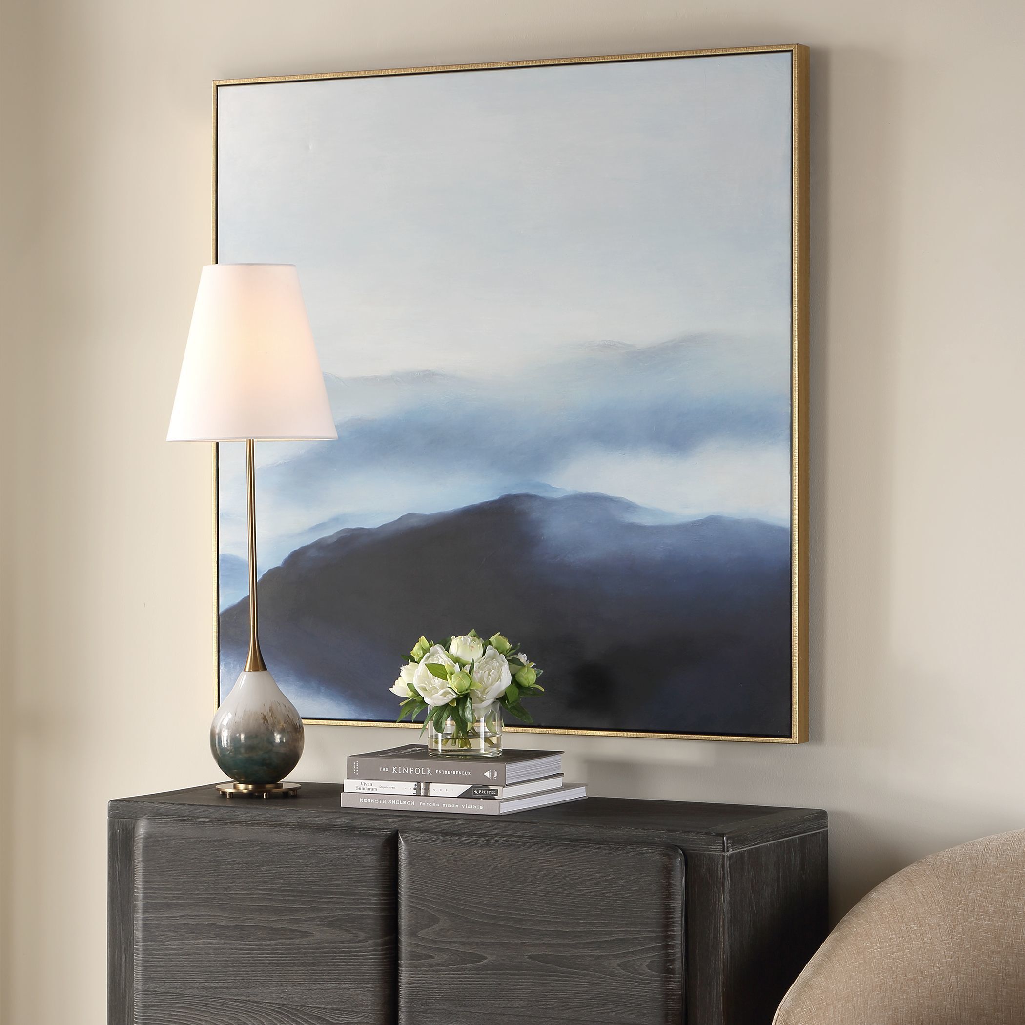 Cold Shoulder Multicolor Hand Painted Landscape Art