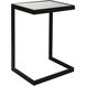 Windell 26 X 17 inch Aged Black Iron and Antique Mirror Side Table