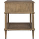 Coast 25.75 X 23 inch Soft Oak Stain and Dark Gunmetal Side Table