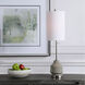 Porter 33 inch 100.00 watt Warm Gray Glaze with Polished Nickel Details Buffet Lamp Portable Light