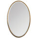 Herleva Oval 28 X 18 inch Gold Wall Mirror