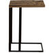 Union 24 X 17 inch Satin Black and Salvaged Wood Accent Table