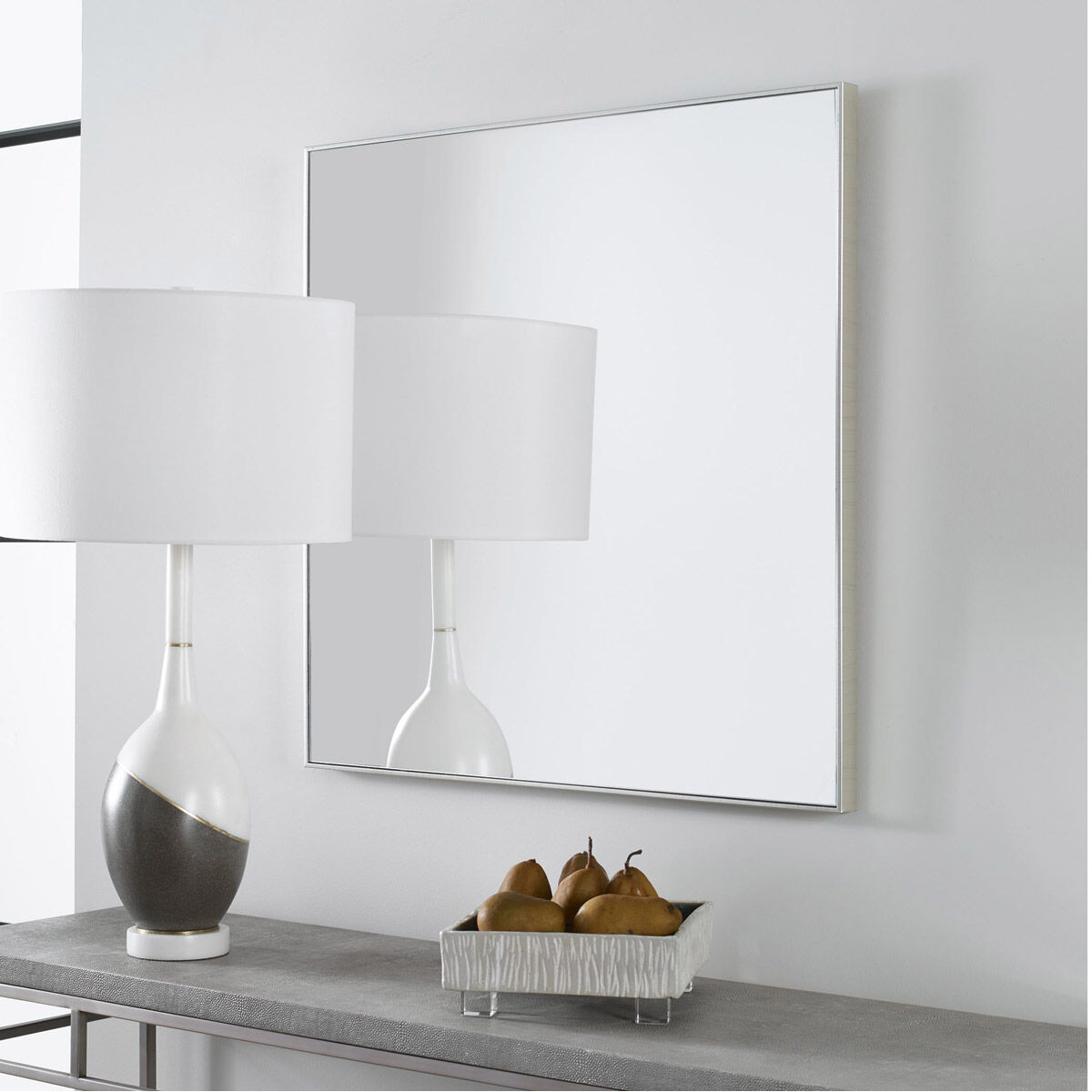 Alexo 28 X 28 inch Brushed Silver Wall Mirror