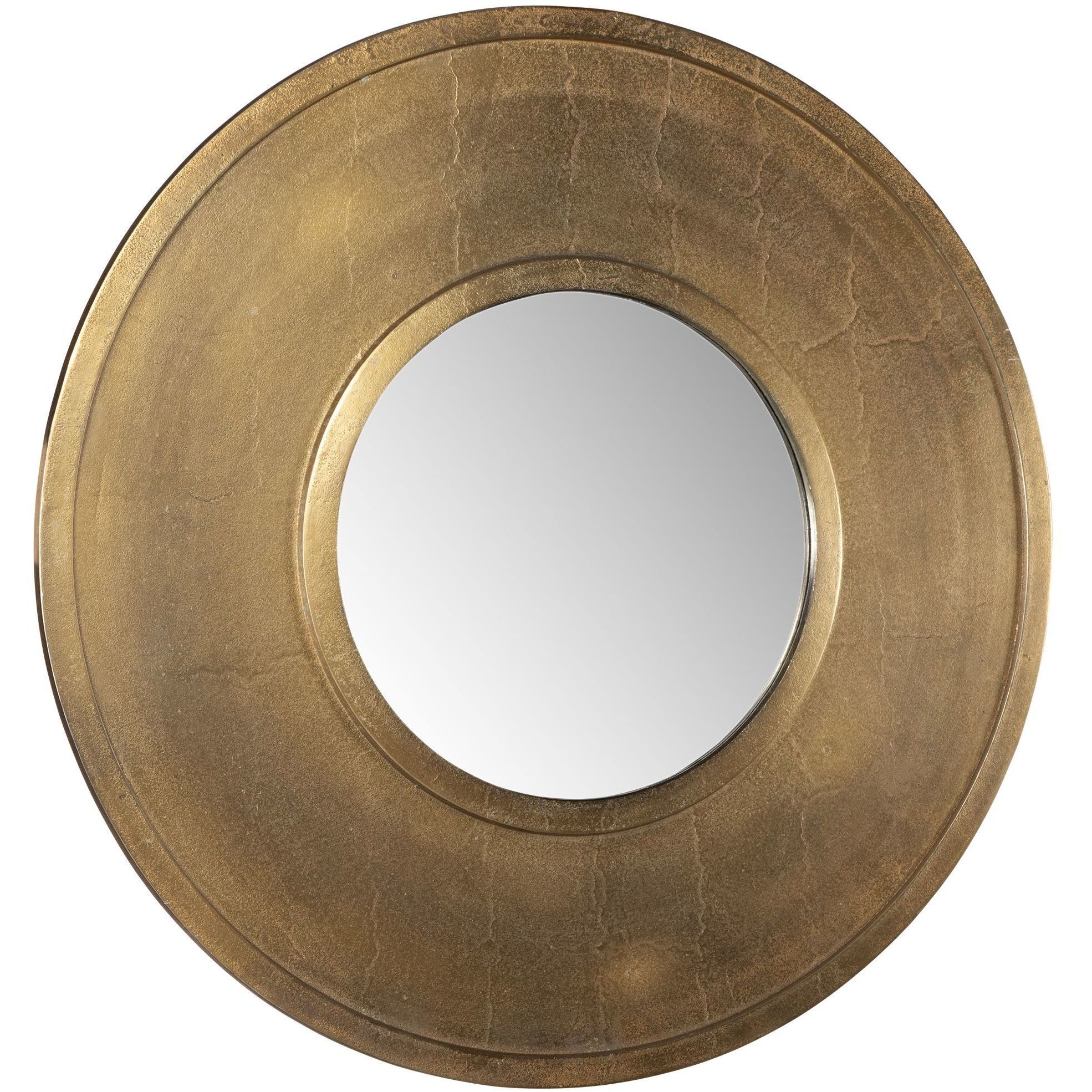 Axel 30 X 30 inch Plated Antique Brass Mirror
