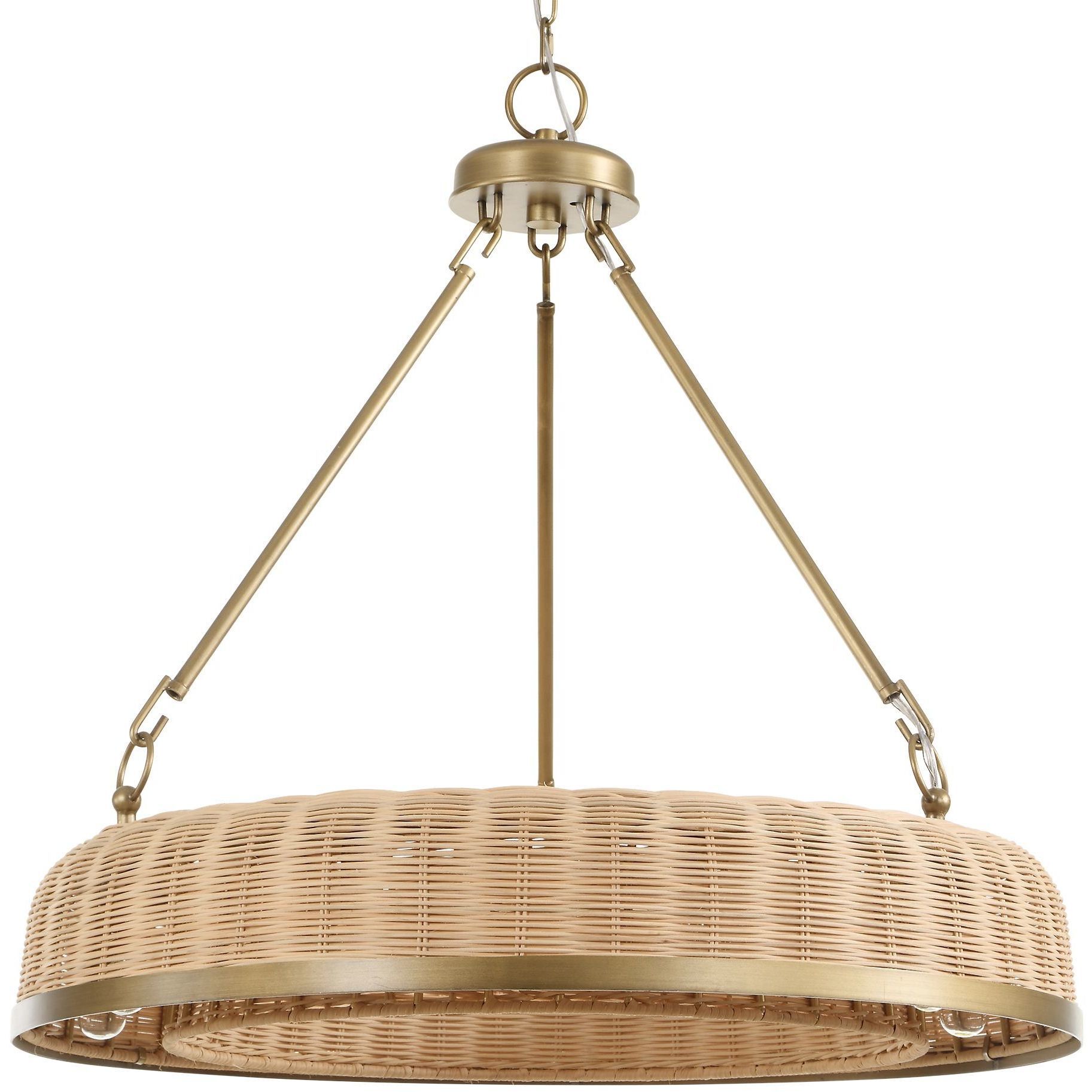 Ladakh 9 Light 28 inch Weathered Brushed Brass Pendant Ceiling Light