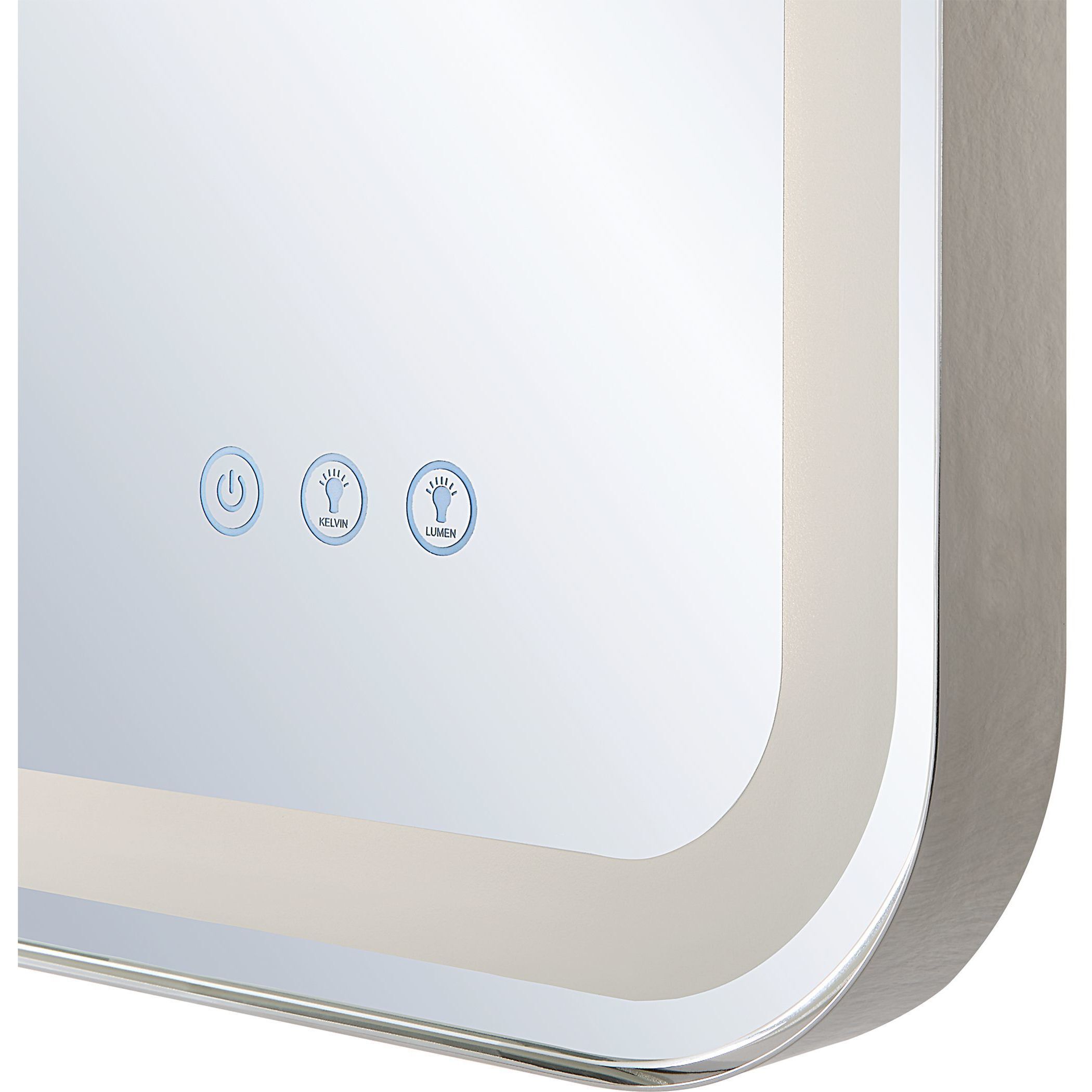 Crofton 32.25 X 22.25 inch Polished Nickel LED Lighted Vanity Mirror