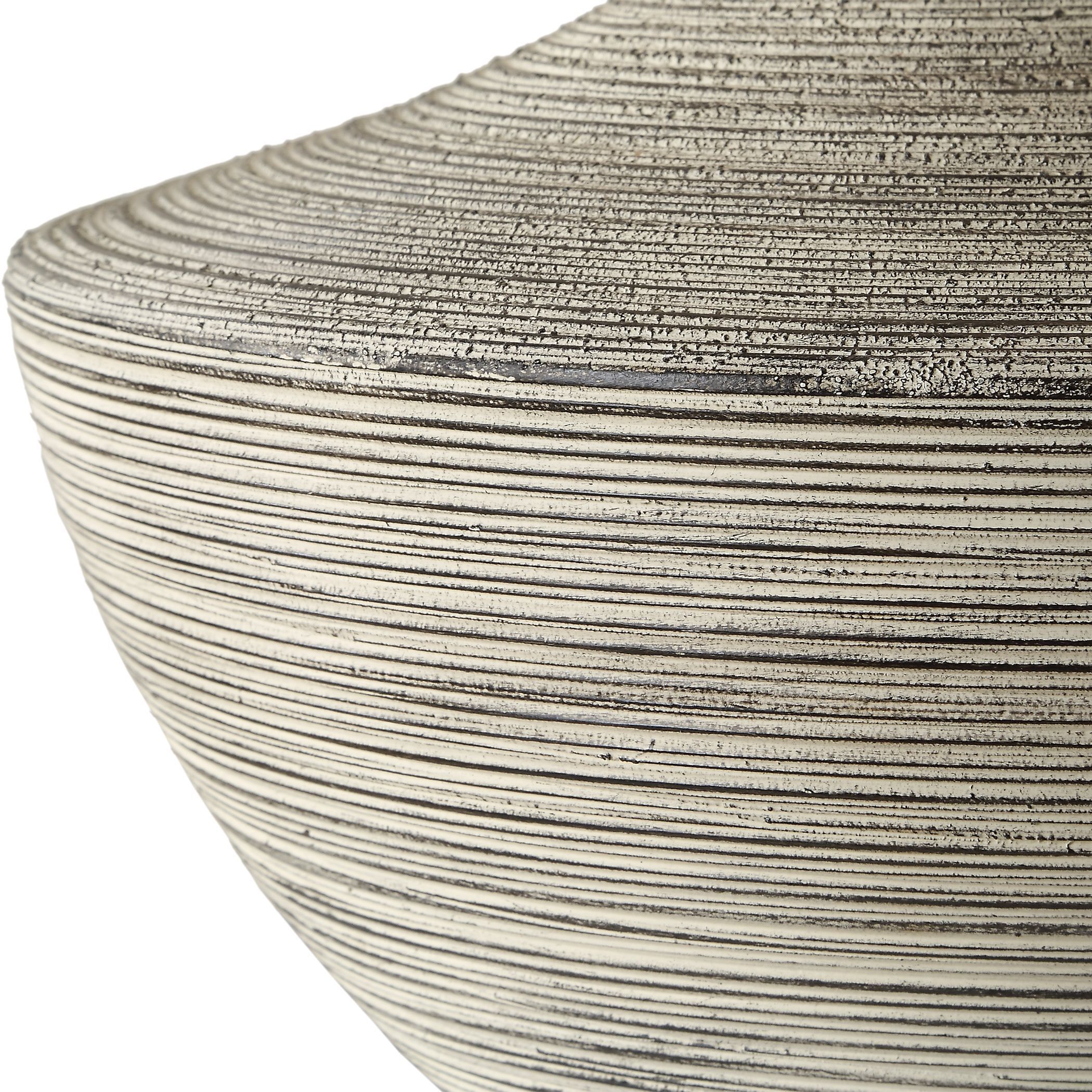 Carafe 20.5 inch 150.00 watt Charcoal Ceramic with Stone Ivory and Brushed Nickel Table Lamp Portable Light