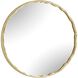 Crinkle 40 X 40 inch Champagne Leaf Mirror