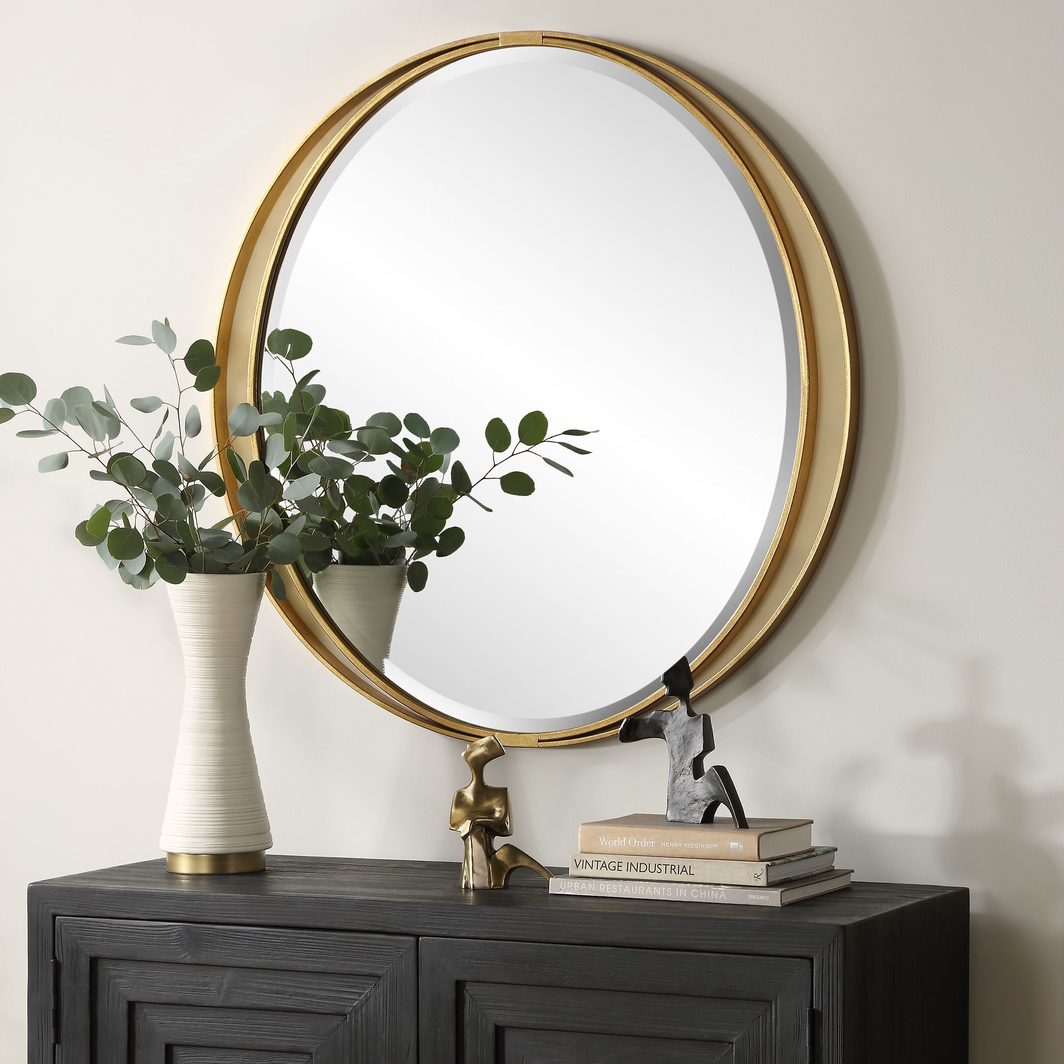 Rhodes 36 X 36 inch Antiqued Metallic Gold Leaf Mirror