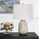 Medan 22.25 inch 150.00 watt Taupe and Dove Gray Glaze with Brushed Nickel Table Lamp Portable Light