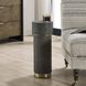 Wessex 22.5 X 8.5 inch Charcoal Faux Shagreen and Brushed Brass Drink Table