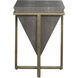 Bertrand 25 X 18 inch Gray Faux Shagreen and Aged Gold Accent Table