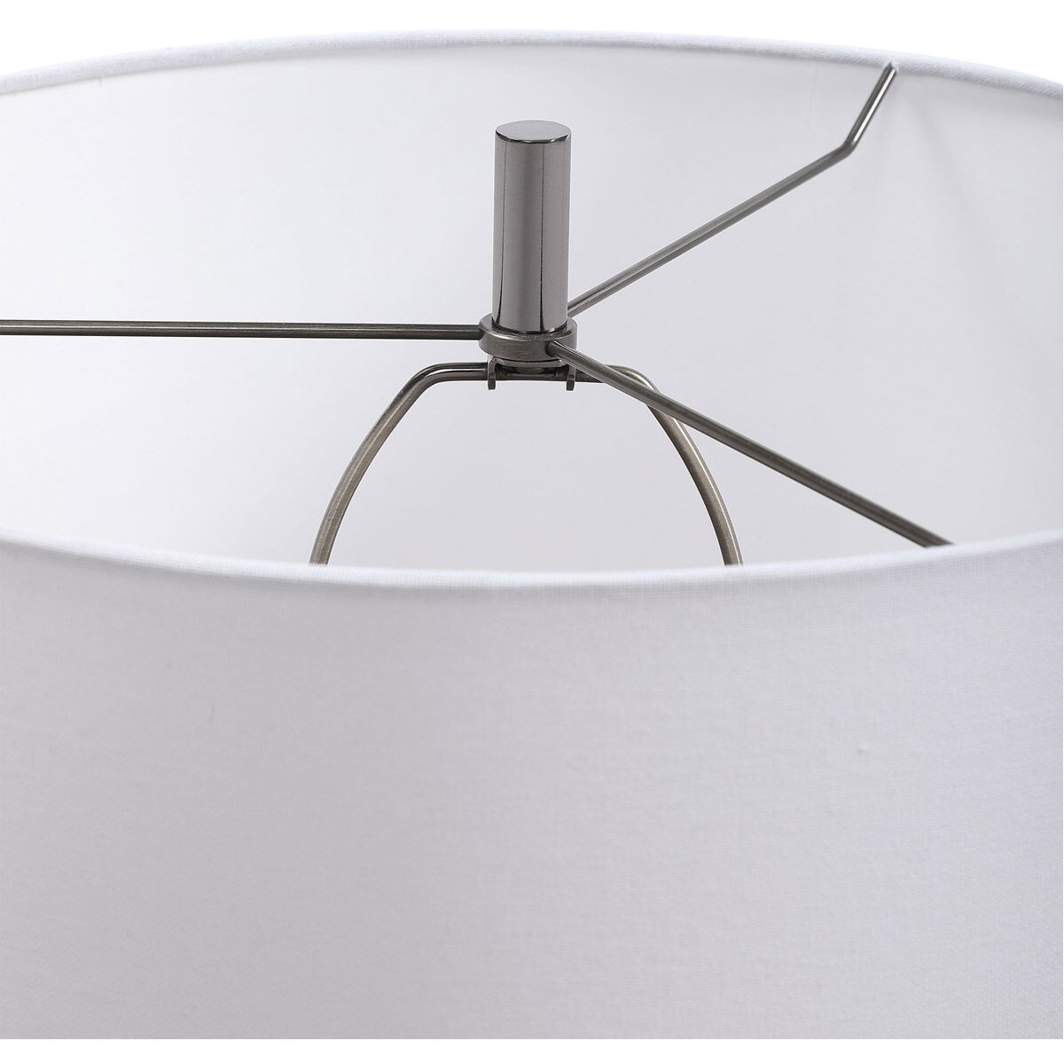 Everard 31 inch 150.00 watt Indigo Blue with Polished Nickel and Crystal Table lamp Portable Light