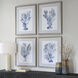 Shibori Coral 32.25 X 26.25 inch Framed Prints, Set of 4