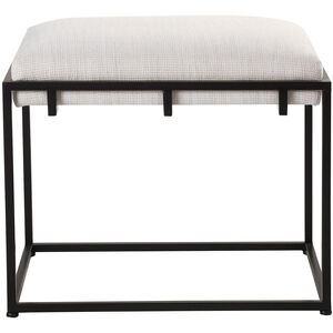 Paradox Matte Black with White Waffle Textured Polyester Bench