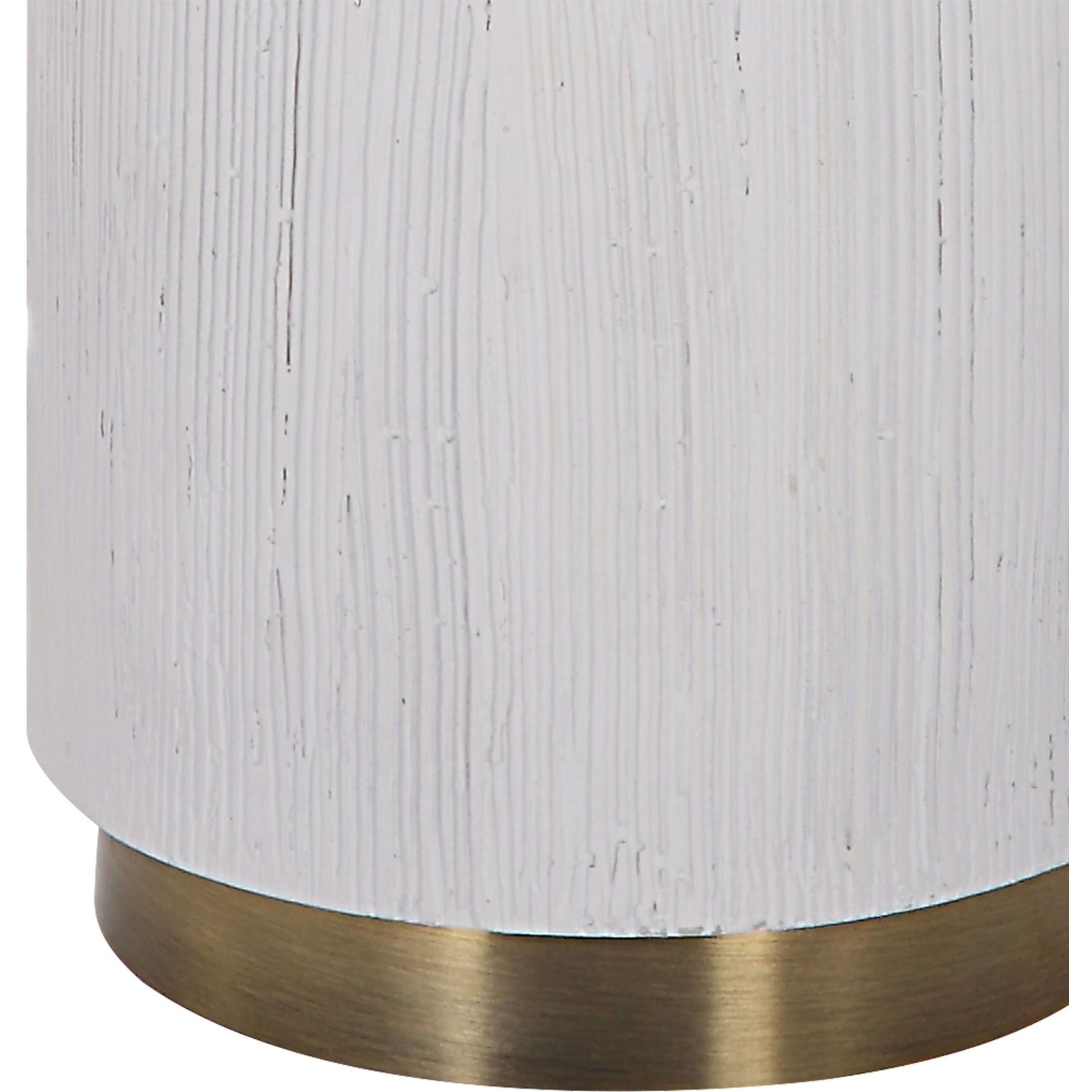 Ruse 30 inch 150 watt Whitewashed Wood and Brushed Brass Table Lamp Portable Light