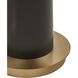 Davis 65 inch 150 watt Black and Antique Brass Floor Lamp Portable Light