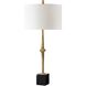 Suranne 32.5 inch 150.00 watt Antique Brass and Black Marble Table Lamp Portable Light