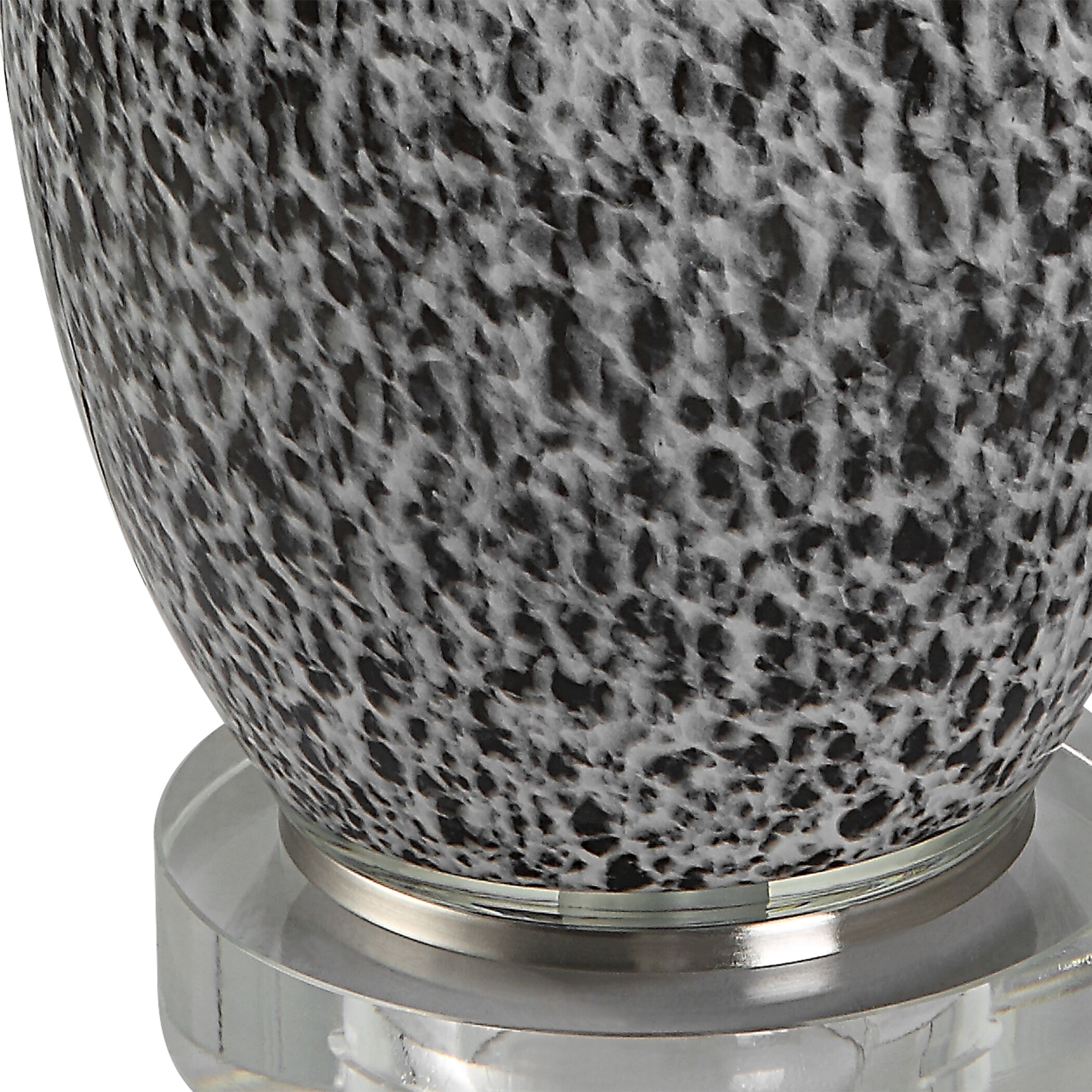 Velino 29 inch 150.00 watt Soft Gray and Mottled Black with Crystal Table Lamp Portable Light