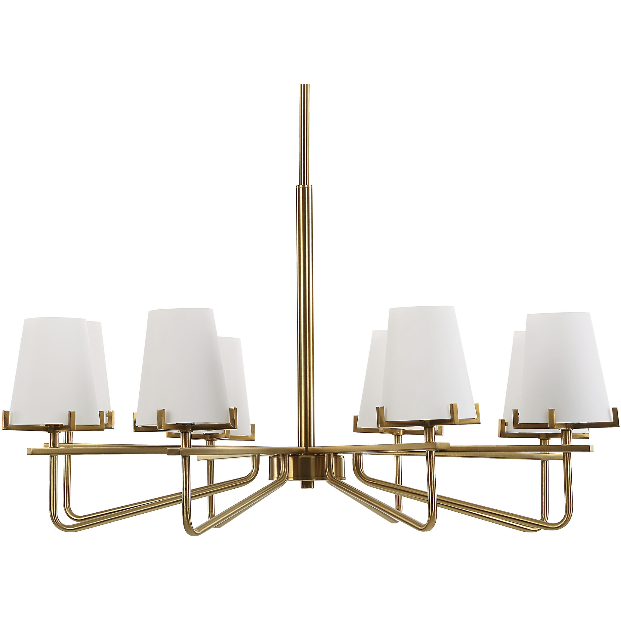 Lassen 8 Light 36 inch Warm Brass Chandelier Ceiling Light