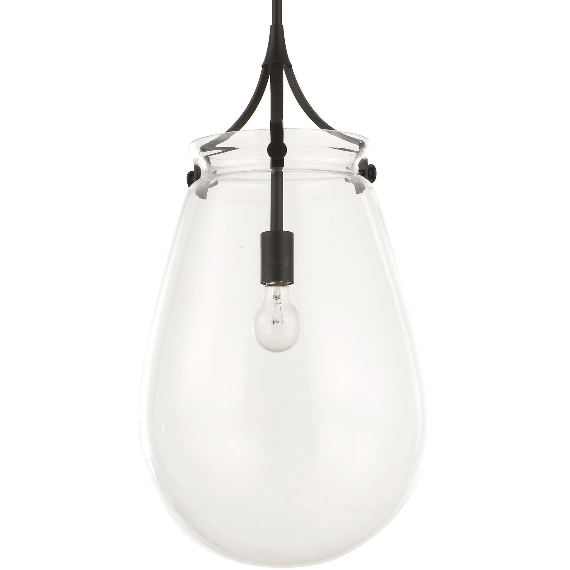 Dewdrop 1 Light 13.5 inch Matte Black Pendant Ceiling Light