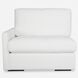 Refuge Arctic White Polyester Sofa, Left Arm Facing