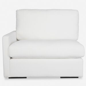 Refuge Arctic White Polyester Sofa, Left Arm Facing